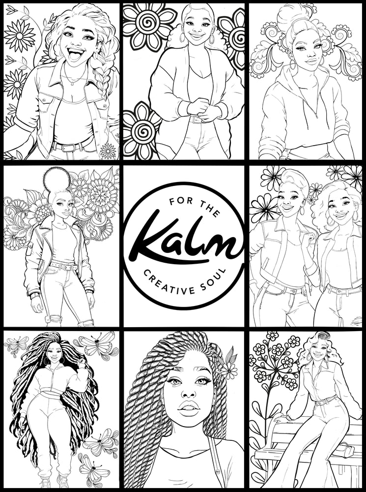 Hey Girl Hey! Kalm for the Creative Soul Vol 1. Adult Coloring Book