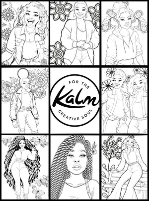 Hey Girl Hey! Kalm for the Creative Soul Vol 1. Adult Coloring Book