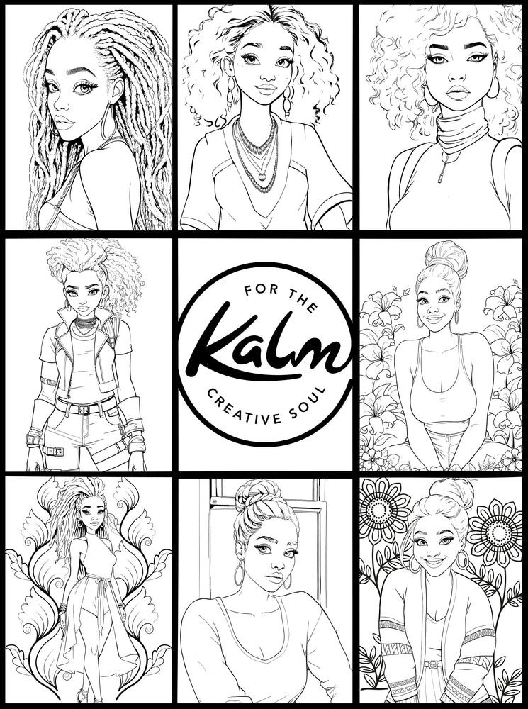 Hey Girl Hey! Kalm for the Creative Soul Vol 1. Adult Coloring Book