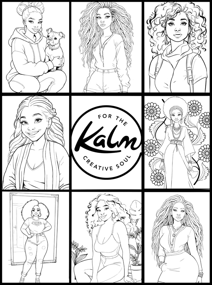 Hey Girl Hey! Kalm for the Creative Soul Vol 1. Adult Coloring Book