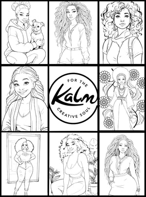 Hey Girl Hey! Kalm for the Creative Soul Vol 1. Adult Coloring Book